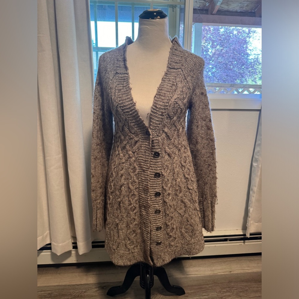 Free People Cable Knit Cardigan